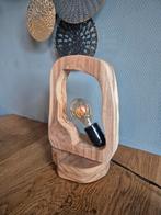 Teak Glow – massief teak houten tafellamp (handgemaakt), Ophalen of Verzenden, Nieuw, Hout, Minder dan 50 cm