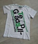 Wit t-shirt met groene letters maat 134-140 here+there, Jongen, Gebruikt, Ophalen of Verzenden