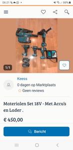 Materialen set 18v, Doe-het-zelf en Verbouw, Gereedschap | Boormachines, Ophalen of Verzenden, Kolomboormachine