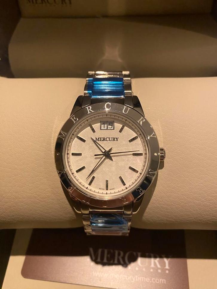 Mercury Horloge 36mm, Sieraden, Tassen en Uiterlijk, Horloges | Heren, Nieuw, Polshorloge, Overige merken, Staal, Staal, Ophalen of Verzenden