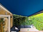 Blauw zonnescherm 5,5 meter, Ophalen, Gebruikt, Knikarmscherm