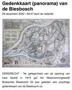 Kaart van de Biesbosch, Gelezen, Ophalen of Verzenden, Landkaart, 1800 tot 2000