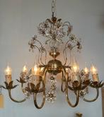 Xl Vintage kristallen grote bloemen kroonluchter hanglamp, Huis en Inrichting, Lampen | Kroonluchters, Ophalen of Verzenden, Baak