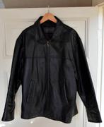 Mooi stoer zwart lederen jas KOOPJE, Ophalen of Verzenden, Zo goed als nieuw, Maat 56/58 (XL), Zwart