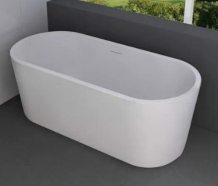 Vrijstaand bad – acryl – mat wit, Huis en Inrichting, Badkamer | Badkamermeubels, Nieuw, Overige typen, Minder dan 100 cm, 150 tot 200 cm