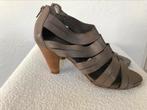 Zgan Maripé sandalen hoge hak mt 38 leer Italiaans, Ophalen, Overige kleuren, Sandalen of Muiltjes, Zo goed als nieuw