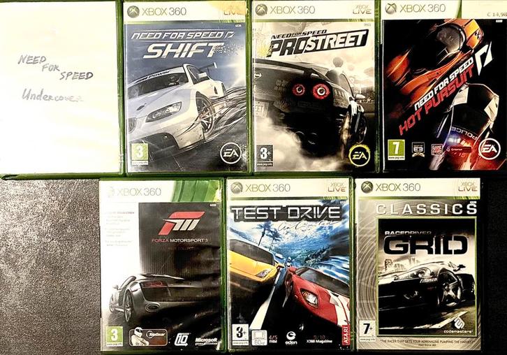 Xbox 360 7x race games, Spelcomputers en Games, Games | Xbox 360, Zo goed als nieuw, Racen en Vliegen, 2 spelers, Vanaf 3 jaar