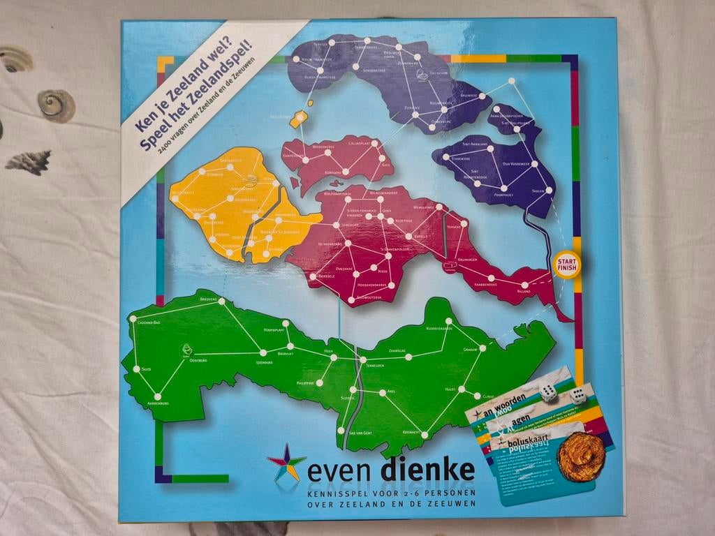 Spel Even dienke Zeeland + uitbreidingsset, Hobby en Vrije tijd, Gezelschapsspellen | Bordspellen, Ophalen, Zo goed als nieuw