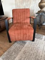 Fauteuil roestbruin/terracotta, Huis en Inrichting, Fauteuils, Ophalen, Minder dan 75 cm, Zo goed als nieuw, Metaal