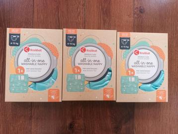 3x nieuwe kruidvat wasbare luier nieuw 4 - 15 kg luiers beschikbaar voor biedingen