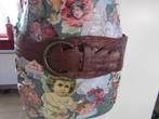 D1501 riem mt 85 bruin kroko leer leder, 80 tot 90 cm, Verzenden, Echt leder, Tailleriem