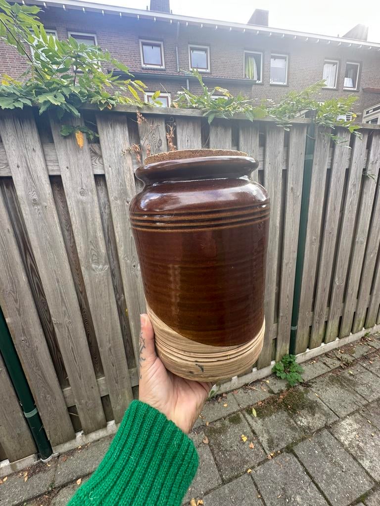 XL West-Germany Pot met Kurkdeksel, Gebruikt, Overige kleuren, 50 tot 75 cm, Aardewerk of Porselein