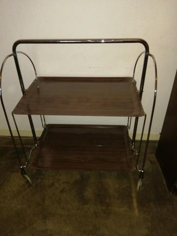 retro serveerwagen inklapbaar
