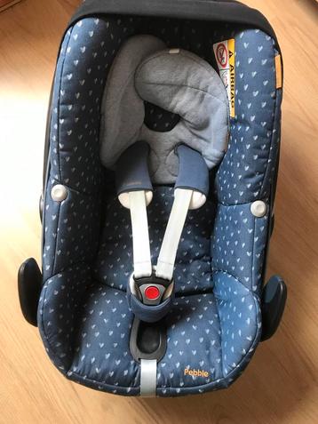 Maxi cosi pebble denim hearts met nieuwe voetenzak beschikbaar voor biedingen