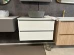 Badmeubel + Topblad Glans Wit 80x46 Greeploos Softclose
