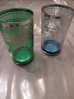 2 Theelicht Glazen - Groen & Blauw, Ophalen