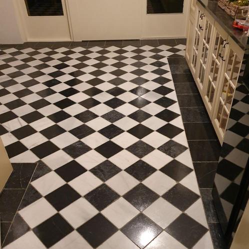 prachtige badkamertegels zwart wit marmer 20x20 cm TOPPRIJS, Huis en Inrichting, Badkamer | Complete badkamers, Nieuw, Ophalen