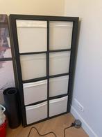 Kallax Ikea kast zwartbruin, Huis en Inrichting, Ophalen, Gebruikt, 100 tot 150 cm, 50 tot 100 cm