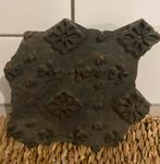Prachtige houten batik stempel hout oud, Ophalen of Verzenden