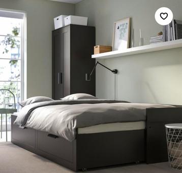 IKEA BRIMNES - Bedbank met 2 lades, zwart - TEAB beschikbaar voor biedingen
