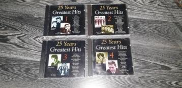 Te koop 4cds 25 years Greatest hits Vol . 1 , 2 , 3 , 4  beschikbaar voor biedingen