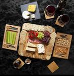 Borrelplank - tapas plateau - kaasplank - bamboe leisteen, Ophalen of Verzenden, Nieuw, Vierkant, Hout