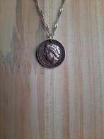 Wilhelmina Cent aan Fijn Gevlochten Ketting, Ophalen of Verzenden, Zo goed als nieuw, Zilver, Overige materialen