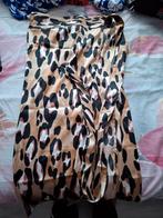 Nieuwe Satijnen Wikkelrok Panterprint, Bruin, Maat 42/44 (L), Nieuw, Ophalen of Verzenden