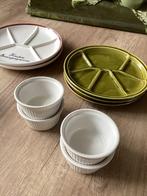 Fondue borden en schaaltjes voor de sausjes, Huis en Inrichting, Keuken | Servies, Ophalen of Verzenden, Gebruikt, Overige stijlen