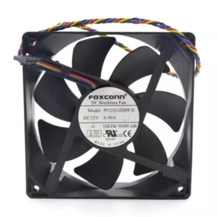 FOXCONN DC12V 0.90A 12038 12cm 4pin Cooling Fan, Computers en Software, Interne voedingen, Gebruikt, Ophalen of Verzenden