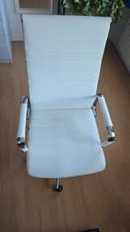 Bureaustoel wit leer, Ophalen of Verzenden, Gebruikt, Wit, Bureaustoel
