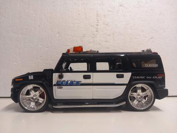 HUMMER H2 Police car DUB CITY big wheels Jada metal 1:18 KRD beschikbaar voor biedingen