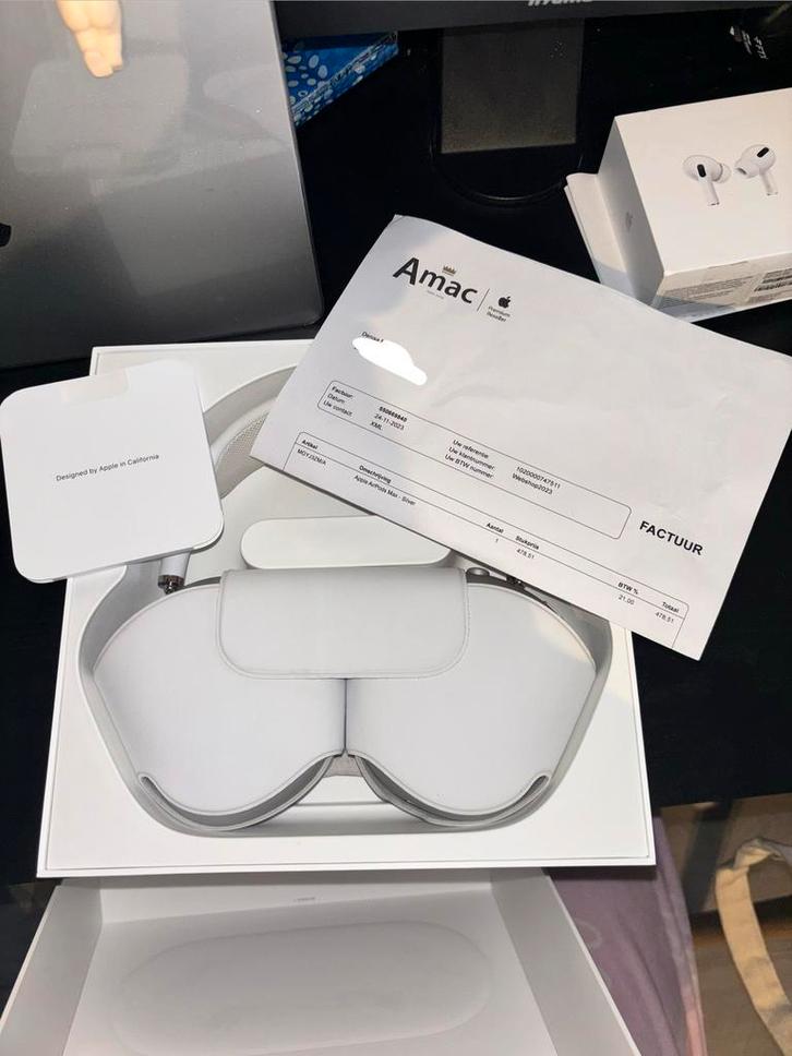 Apple AirPods Max – Silver, Audio, Tv en Foto, Koptelefoons, Gebruikt, Over oor (circumaural), Overige merken, Bluetooth, Ophalen of Verzenden