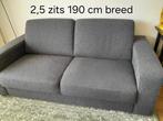 2 banken, grove tweedstof grijs, zie foto,'s, Huis en Inrichting, Banken | Bankstellen, Ophalen, Gebruikt