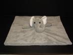 MOOIE OLIFANT KNUFFELDOEKJE VELOURS GRIJS MET  IN HET MIDDEN, Verzenden, Nieuw, Olifant