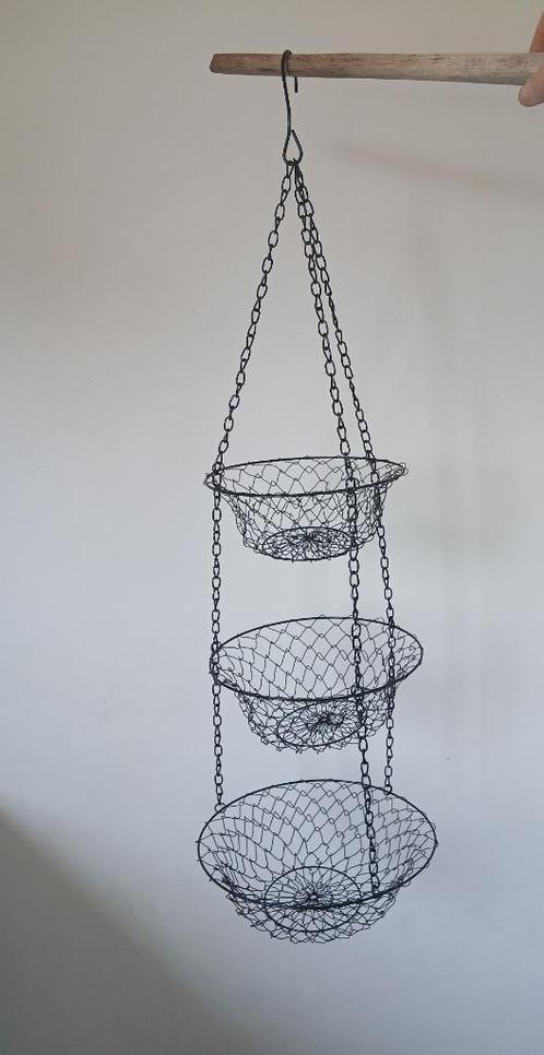 Vintage opvouwbaar metalen draadmandje(s), ongebruikt, Huis en Inrichting, Woonaccessoires | Overige, Nieuw, Ophalen of Verzenden