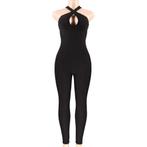 Zwarte dames jumpsuit catsuit bodysuit maat S M L, Kleding | Dames, Jumpsuits, Verzenden, Nieuw, Zwart