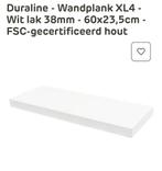 Witte wandplank 60x23,5x3,8cm, Sieraden, Tassen en Uiterlijk, Armbanden, Ophalen of Verzenden, Gebruikt, Wit, Hout