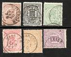 667 nvph 13-18 wapenzegels 1869 gebruikt zie scans, Postzegels en Munten, Postzegels | Nederland, Ophalen of Verzenden, T/m 1940
