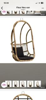 Hangstoel bamboe, Huis en Inrichting, Stoelen, Ophalen, Zwart, Riet of Rotan, Zo goed als nieuw