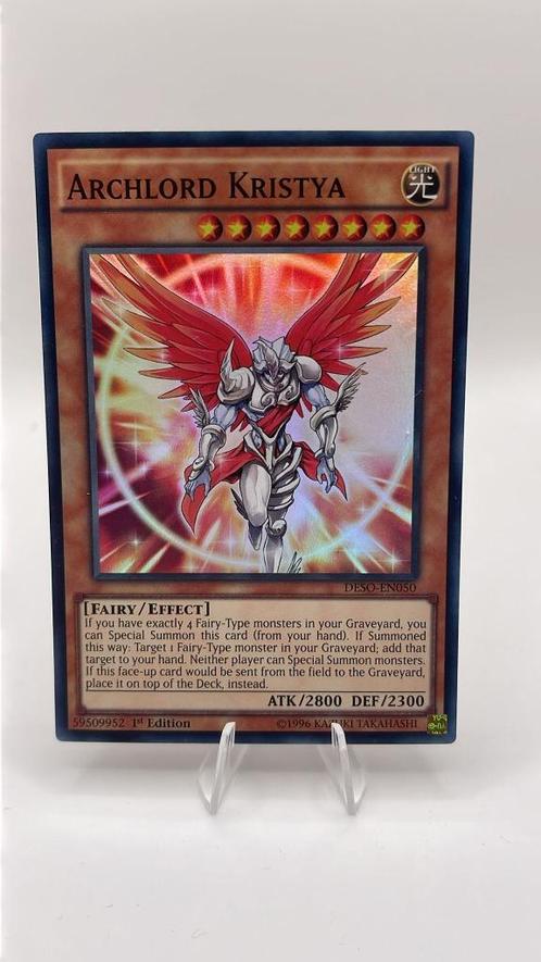 Yu-Gi-Oh! Archlord Kristya – DESO-EN050 – Mint, Hobby en Vrije tijd, Verzamelkaartspellen | Yu-gi-Oh!, Zo goed als nieuw, Losse kaart