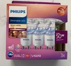 3x GU10 Philips Dimmable Led 50w 345 lumen 2700k, Nieuw, Led-lamp, 30 tot 60 watt, Ophalen