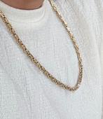 14k Gouden Koningsketting 70 cm - Byzantijnse schakel, Sieraden, Tassen en Uiterlijk, Ophalen of Verzenden, Goud