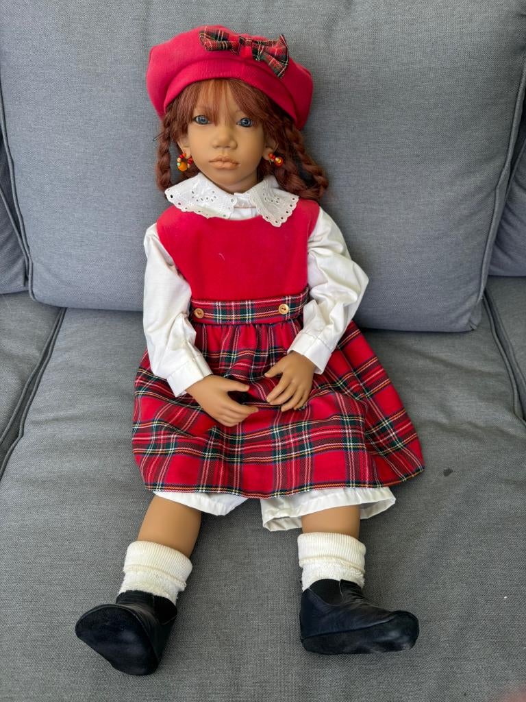 Annette Himstedt Madina, 75cm, Ophalen of Verzenden, Gebruikt, Pop, Levensecht of Reborn