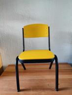 Stoer kinderstoel peuterstoeltje zwart staal en okergeel, Kinderen en Baby's, Kinderkamer | Tafels en Stoelen, Ophalen of Verzenden