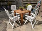 Tuinstoelen verstelbaar 4 stuks, Tuin en Terras, Tuinsets en Loungesets, Ophalen, Zo goed als nieuw, Tuinset, Overige materialen