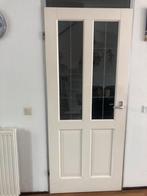 Opdekdeur met glas in lood, Doe-het-zelf en Verbouw, Ophalen, Gebruikt, 80 tot 100 cm, Binnendeur