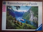 Ravensburger Puzzle - Noorse fjord - 1000 stukjes, Ophalen of Verzenden, 500 t/m 1500 stukjes, Legpuzzel, Zo goed als nieuw