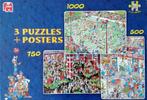 J v Haasteren - VERHUISDAG 500 - CASINO 750 - HOCKEY 1000, Ophalen of Verzenden, 500 t/m 1500 stukjes, Zo goed als nieuw, Legpuzzel