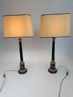 Set van twee statige tafellampen, Huis en Inrichting, Lampen | Tafellampen, Gebruikt, Ophalen of Verzenden, Metaal, 75 cm of meer